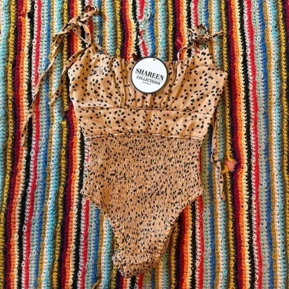NWT Cheetah Print Bodysuit Small - Picture 1 of 4